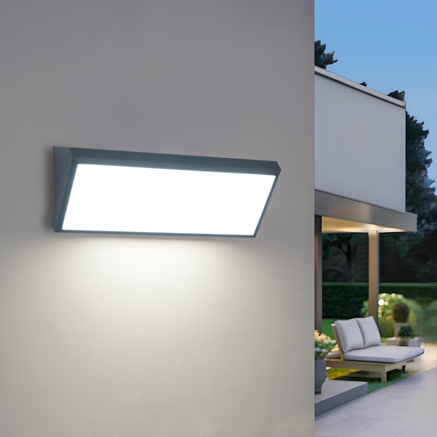 Brilagi - LED kültéri fali lámpatest TRIANGLE LED/42W/230V 3000/4000/6500K antracitszürke IP65