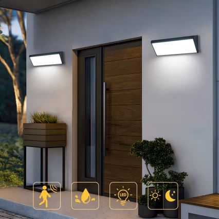 Brilagi - LED kültéri fali lámpatest TRIANGLE LED/42W/230V 45 cm fekete IP65