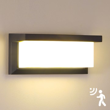 BRILAGI - LED Kültéri fali világítótest érzékelővel BRICKY LED/12W/230V antracit IP54