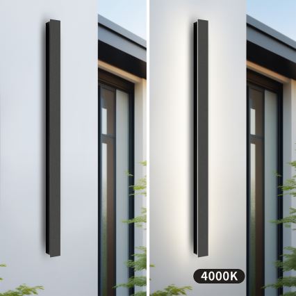 Brilagi - LED kültéri fali lámpatest LINEAR LED/22W/230V 4000K IP65 100 cm fekete CRI 90