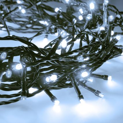 Brilagi - LED kültéri fényfüzér, 100 LED, 8 üzemmód, 13 m, IP44, hideg fehér
