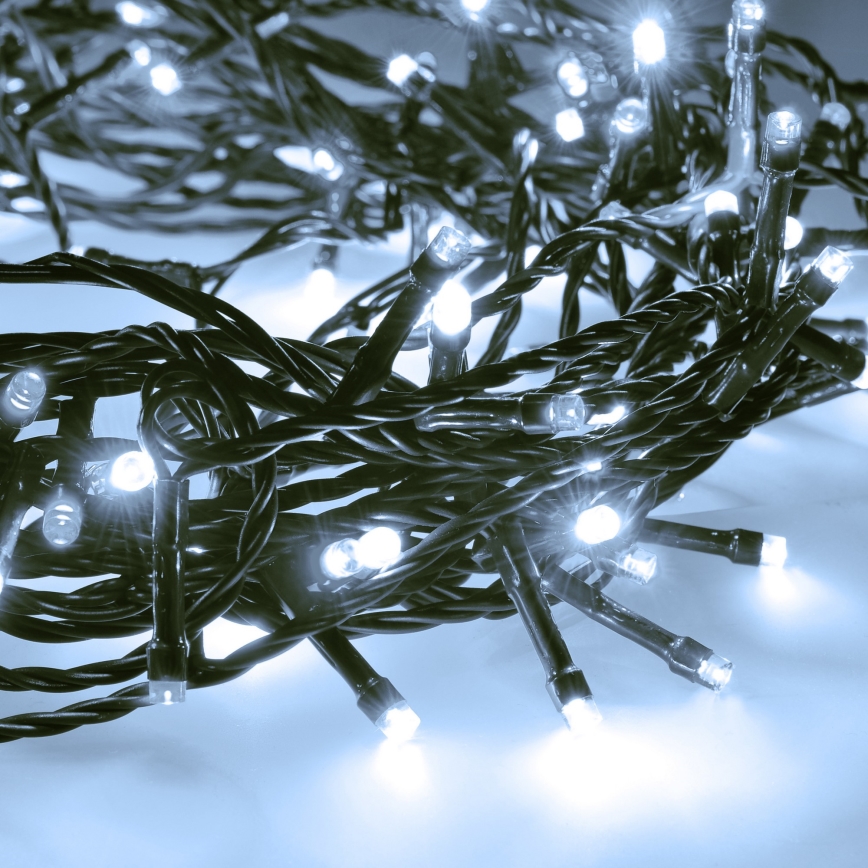 Brilagi - LED kültéri fényfüzér, 100 LED, 8 üzemmód, 13 m, IP44, hideg fehér