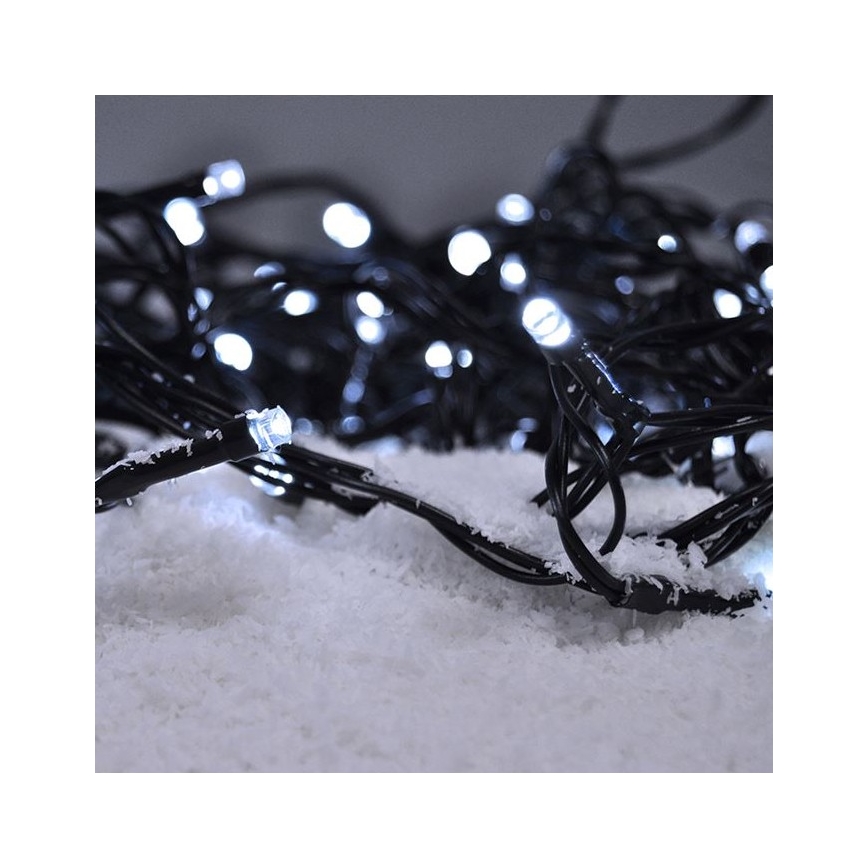 Brilagi - LED kültéri fényfüzér, 100 LED, 8 üzemmód, 13 m, IP44, hideg fehér
