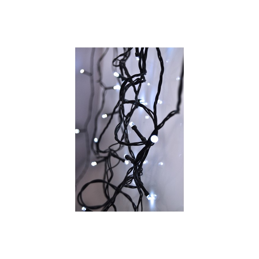 Brilagi - LED kültéri fényfüzér, 100 LED, 8 üzemmód, 13 m, IP44, hideg fehér