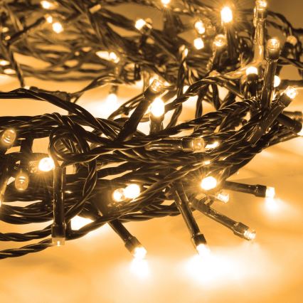 Brilagi - LED kültéri fényfüzér 100 LED, 8 üzemmód, 13 m, IP44, meleg fehér