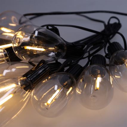 Brilagi - LED kültéri fényfüzér 10xLED/3xAA 3,2m IP44 meleg fehér