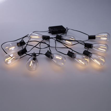 Brilagi - LED kültéri fényfüzér 10xLED/3xAA 3,2m IP44 meleg fehér