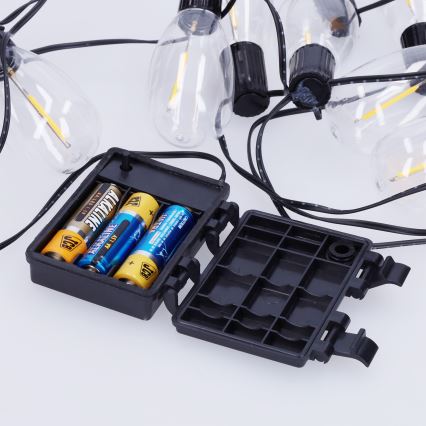 Brilagi - LED kültéri fényfüzér 10xLED/3xAA 3,2m IP44 meleg fehér