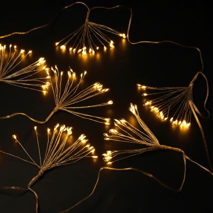 Brilagi - LED kültéri fényfüzér 150 LED 5 m IP44 meleg fehér tűzijáték