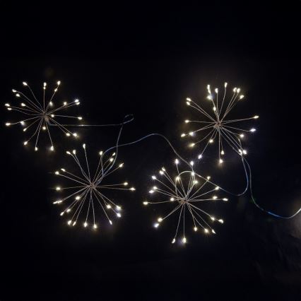 Brilagi - LED kültéri fényfüzér 150xLED 5m IP44 hideg fehér tűzijáték