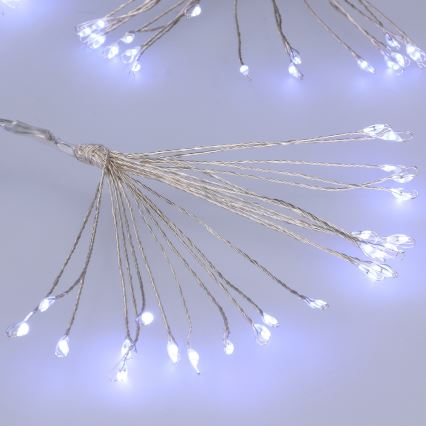 Brilagi - LED kültéri fényfüzér 150xLED 5m IP44 hideg fehér tűzijáték