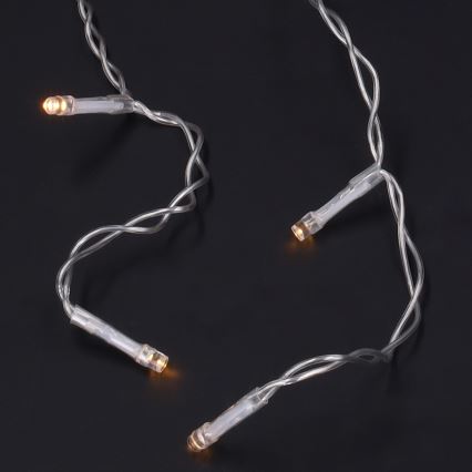 Brilagi - kültéri LED fényfüzér, 200 LED, 8 funkcióval, 13 m, IP44, meleg fehér, jégcsap formájú