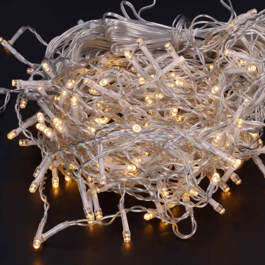 Brilagi - kültéri LED fényfüzér, 200 LED, 8 funkcióval, 13 m, IP44, meleg fehér, jégcsap formájú