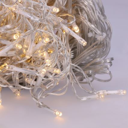 Brilagi - kültéri LED fényfüzér, 200 LED, 8 funkcióval, 13 m, IP44, meleg fehér, jégcsap formájú