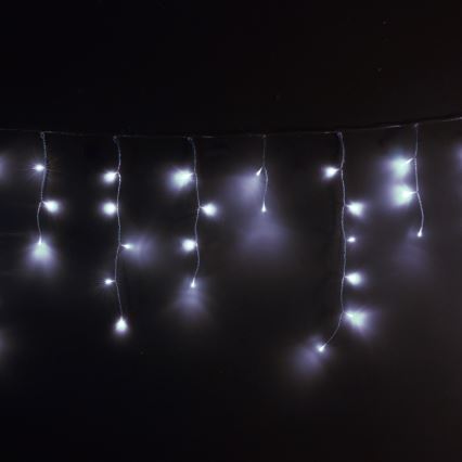 Brilagi - LED kültéri fényfüzér 200xLED/8 funkció, 13 m, IP44, hideg fehér, jégcsapok