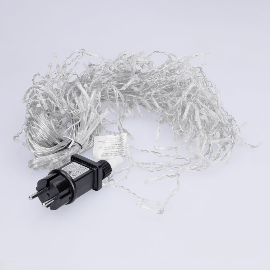 Brilagi - LED kültéri fényfüzér 200xLED/8 funkció, 13 m, IP44, hideg fehér, jégcsapok