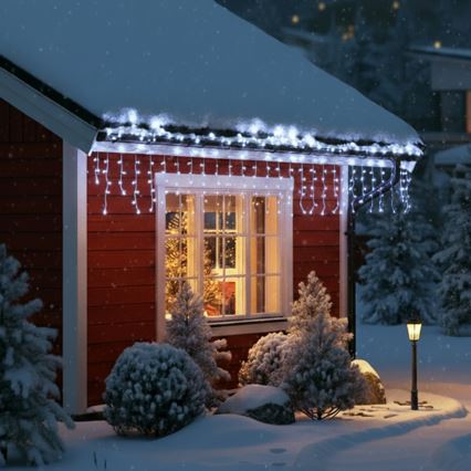 Brilagi - LED kültéri fényfüzér 400 LED / 8 funkció / 23 m / IP44 / hideg fehér