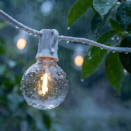 Brilagi - LED kültéri dekorációs fényfüzér GIRLANDA 25xE12/0,6W/230V 20m fehér IP44 meleg fehér