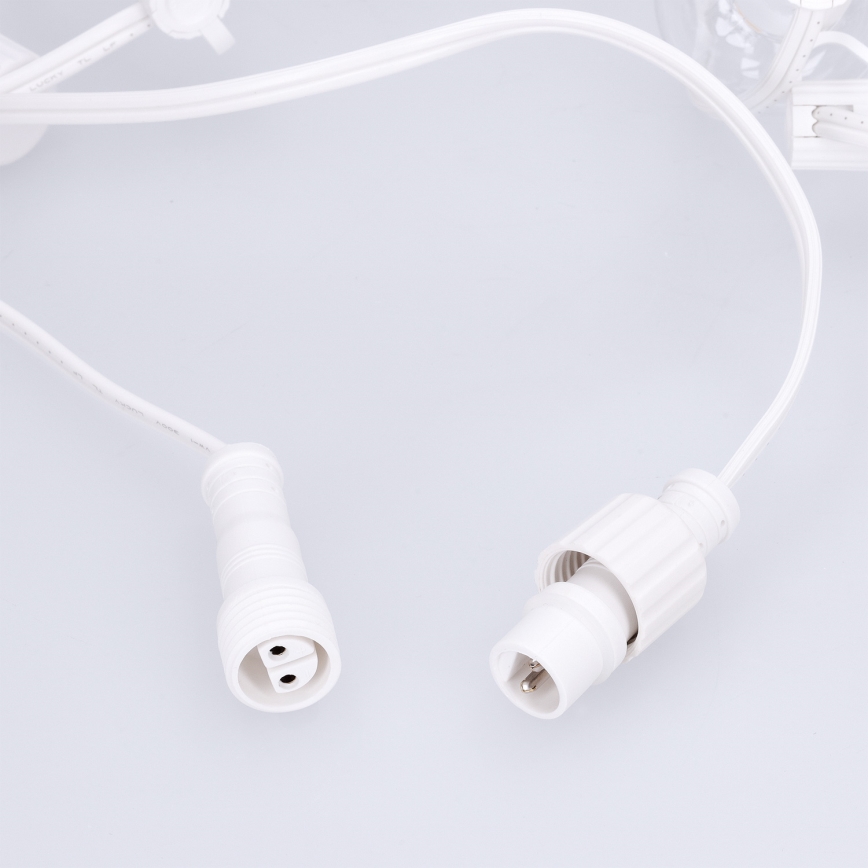 Brilagi - LED kültéri dekorációs fényfüzér GIRLANDA 25xE12/0,6W/230V 20m fehér IP44 meleg fehér