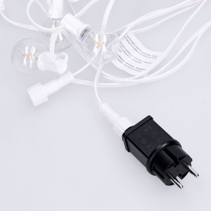 Brilagi - LED kültéri dekorációs fényfüzér GIRLANDA 25xE12/0,6W/230V 20m fehér IP44 meleg fehér