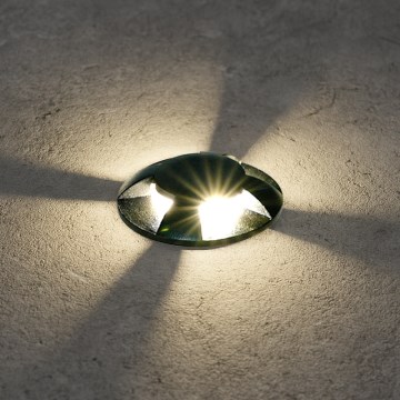 Brilagi - LED kültéri, gépjárműterhelésre alkalmas földbe süllyeszthető világítótest GROUNDRAY LED/1W/230V fekete IP67