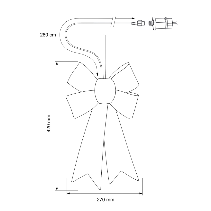 BRILAGI - LED kültéri karácsonyi dekoráció LED/3,3W/230V IP44 arany masni