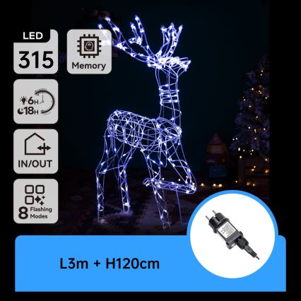 Brilagi - LED kültéri karácsonyi dekoráció LED/3,6W/31/230V 6500K 120 cm IP44 rénszarvas
