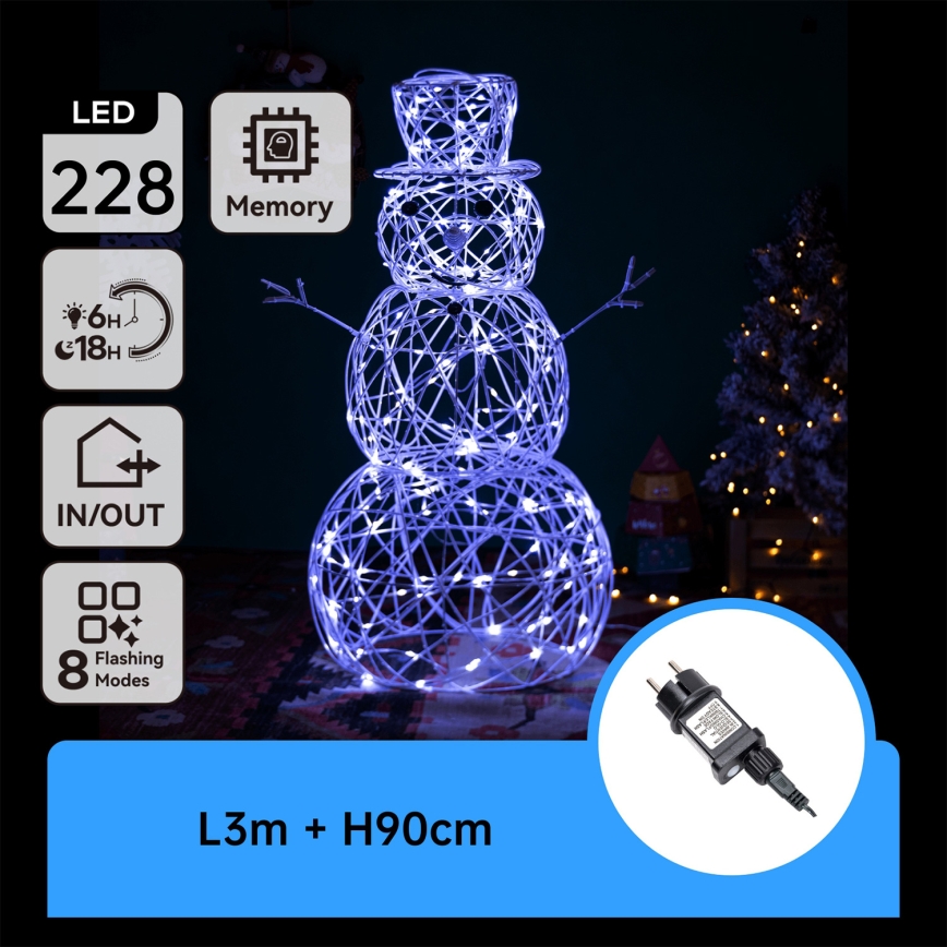 BRILAGI - LED kültéri karácsonyi dekoráció LED/3,6W/31/230V 6500K 90 cm IP44 hóember