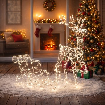 BRILAGI - LED Kültéri karácsonyi dekoráció LED/3,6W/8 funkció IP44 100 cm rénszarvas meleg fehér