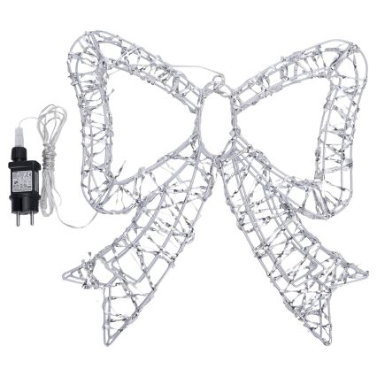 BRILAGI - LED Kültéri karácsonyi dekoráció LED/3,6W/8 funkciós IP44 41 cm meleg fehér masni/ezüst