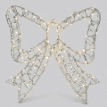 BRILAGI - LED Kültéri karácsonyi dekoráció LED/3,6W/8 funkciós IP44 41 cm meleg fehér masni/ezüst
