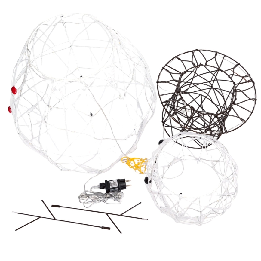 BRILAGI - LED kültéri karácsonyi dekoráció LED/3,6W/8 funkcióval, 60 cm, IP44, hóember, hideg fehér