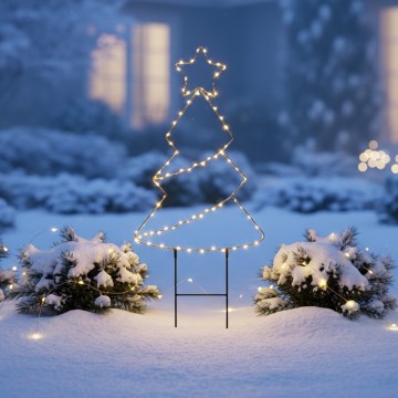 Brilagi - LED kültéri karácsonyi dísz LED/3xAA IP44 68x29 cm karácsonyfa