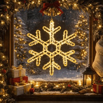 BRILAGI - LED kültéri karácsonyi dísz LED/6W/8 funkciós 43 cm IP44 hópehely meleg fehér