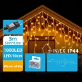BRILAGI - LED kültéri karácsonyi fényfüzér 1000xLED/9W/8 funkciós 53x0,6m IP44 meleg fehér