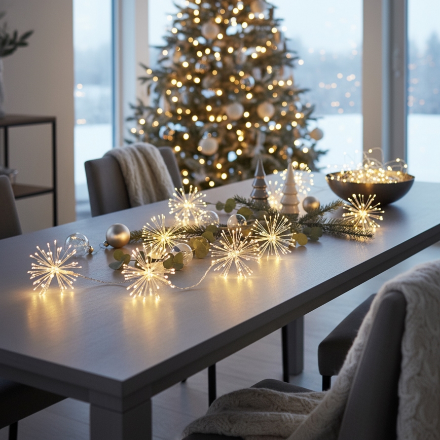 Brilagi - LED kültéri karácsonyi fényfüzér 150xLED 5m IP44 meleg fehér tűzijáték