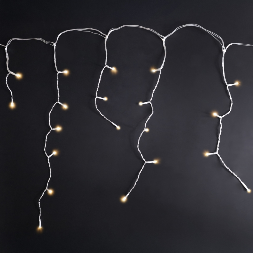 Brilagi - LED kültéri karácsonyi fényfüzér 200 LED/8 funkcióval 13 m IP44 meleg fehér jégcsapok