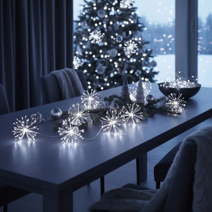 BRILAGI - LED kültéri karácsonyi fényfüzér 300xLED 7m IP44 hideg fehér tűzijáték