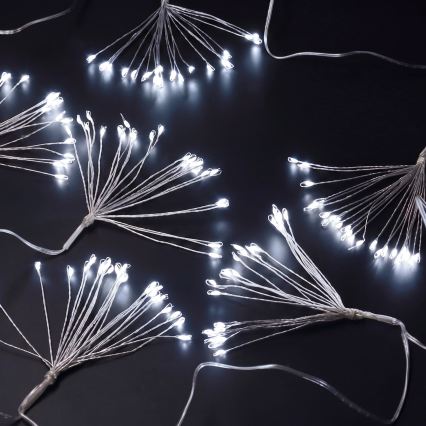 BRILAGI - LED kültéri karácsonyi fényfüzér 300xLED 7m IP44 hideg fehér tűzijáték