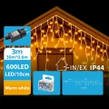 BRILAGI - LED kültéri karácsonyi fényfüzér 600xLED/6W/8 funkciós 33x0,6m IP44 meleg fehér