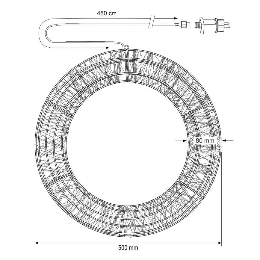 BRILAGI - LED Kültéri karácsonyi koszorú LED/5,4W/230V IP44 átm. 50 cm