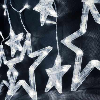 Brilagi - LED Kültéri karácsonyi lánc 123xLED/3xAA/USB 3m IP44 hideg fehér