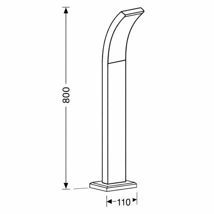 Brilagi - LED Kültéri lámpa ARCELO LED/9W/230V 80 cm IP44