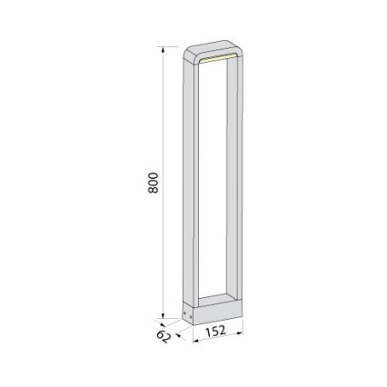 BRILAGI - LED Kültéri lámpa BARI LED/10W/230V 4000K IP65 80 cm antracit