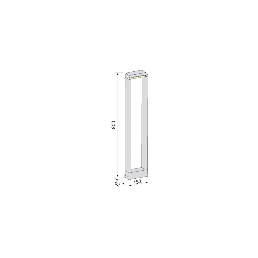 BRILAGI - LED Kültéri lámpa BARI LED/10W/230V 4000K IP65 80 cm antracit