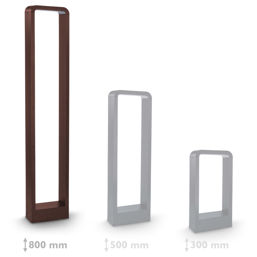 Brilagi - LED kültéri lámpa BARI LED/7W/230V 3000/4000/6000K barna IP54 80 cm