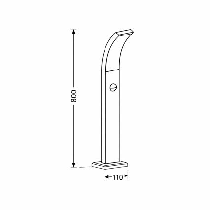 Brilagi - LED Kültéri lámpa érzékelővel ARCELO LED/9W/230V 50 cm IP44