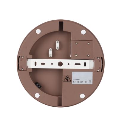 Brilagi - BENE LED kültéri lámpatest érzékelővel, 24 W, 230 V, Ø 26 cm, barna, IP54