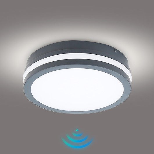 Brilagi - LED kültéri lámpa mozgásérzékelővel BENE LED/18W/230V átmérő 22 cm antracit IP54