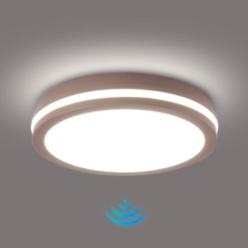 Brilagi - LED kültéri lámpa mozgásérzékelővel BENE LED/24W/230V átm. 26 cm barna IP54